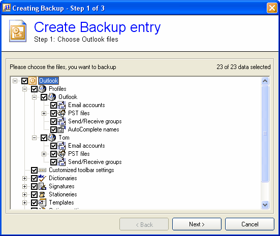 Backup Outlook 6.0.0 full